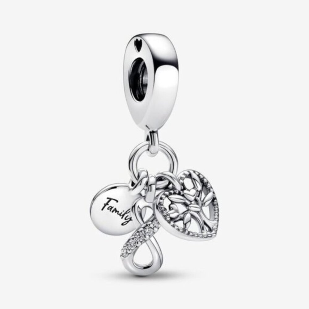 Authentic Pandora Family Infinity Triple Dangle Charm